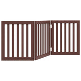Vidaxl barrière pour chien pliable 3 panneaux 150 cm bois de peuplier marron