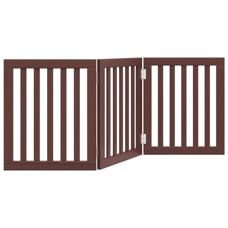 Vidaxl barrière pour chien pliable 3 panneaux 150 cm bois de peuplier marron