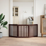 Vidaxl barrière pour chien pliable 3 panneaux 150 cm bois de peuplier marron
