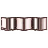 Vidaxx barrière pour chien pliable 6 panneaux 300 cm bois de peuplier marron