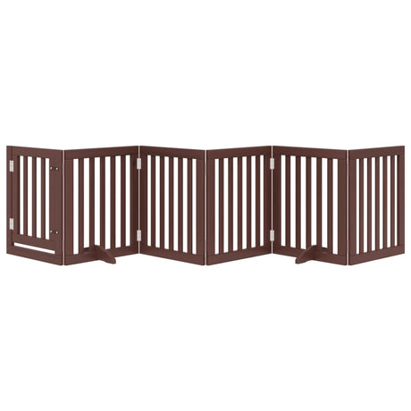 Vidaxx barrière pour chien pliable 6 panneaux 300 cm bois de peuplier marron
