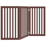 Vidaxl barrière pour chien pliable 3 panneaux 150 cm bois de peuplier marron