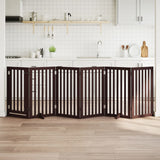 Vidaxx barrière pour chien pliable 6 panneaux 300 cm bois de peuplier marron