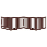 Vidaxx barrière pour chien pliable 4 panneaux 320 cm bois de peuplier marron