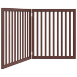 Vidaxx barrière pour chien pliable 2 panneaux 160 cm bois de peuplier marron
