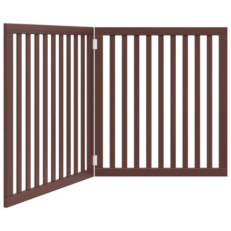 Vidaxx barrière pour chien pliable 2 panneaux 160 cm bois de peuplier marron