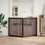 Vidaxx barrière pour chien pliable 2 panneaux 160 cm bois de peuplier marron