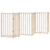 Vidaxx barrière pour chien pliable avec porte 6 panneaux 300cm bois de pin massif