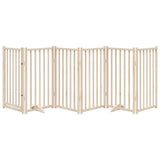 Vidaxx barrière pour chien pliable avec porte 6 panneaux 300cm bois de pin massif