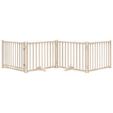 Vidaxx barrière pour chien pliable avec porte 4 panneaux 320cm bois de pin massif