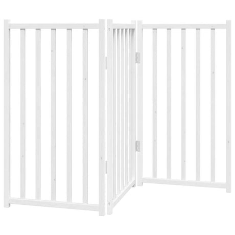 Vidaxl barrière pour chien pliable 3 panneaux 150 cm bois de pin massif blanc