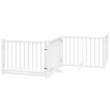 Vidaxl barrière pour chien pliable 4 panneaux 320 cm bois de pin massif blanc