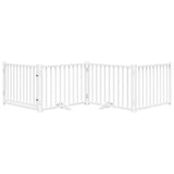 Vidaxl barrière pour chien pliable 4 panneaux 320 cm bois de pin massif blanc
