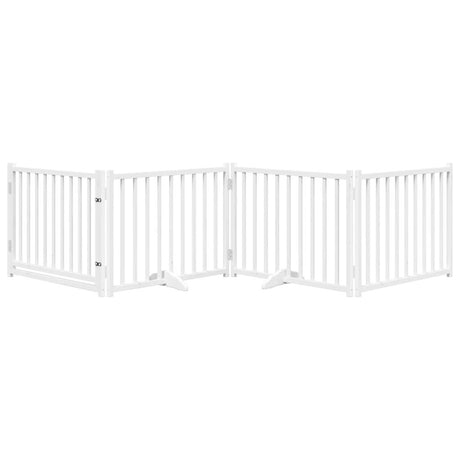 Vidaxl barrière pour chien pliable 4 panneaux 320 cm bois de pin massif blanc