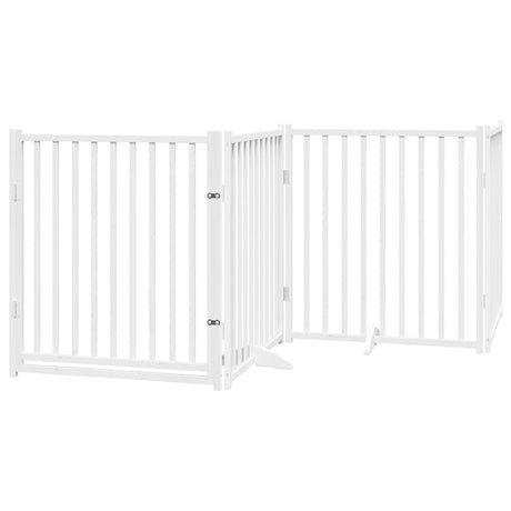 Vidaxl barrière pour chien pliable 4 panneaux 320 cm bois de pin massif blanc