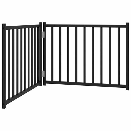 Vidaxl barrière pour chien pliable 2 panneaux 160 cm bois de pin massif noir