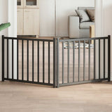 Vidaxl barrière pour chien pliable 2 panneaux 160 cm bois de pin massif noir