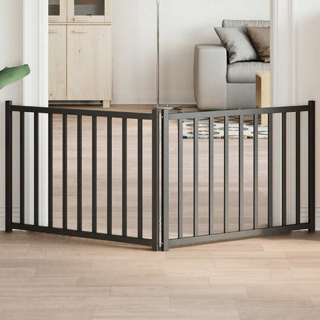 Vidaxl barrière pour chien pliable 2 panneaux 160 cm bois de pin massif noir