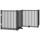 Vidaxl barrière pour chien pliable 4 panneaux 320 cm bois de pin massif noir