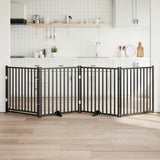 Vidaxl barrière pour chien pliable 4 panneaux 320 cm bois de pin massif noir