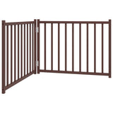 Vidaxl barrière pour chien pliable 2 panneaux 160cm pin massif chêne marron