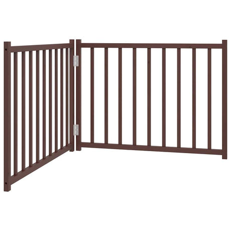 Vidaxl barrière pour chien pliable 2 panneaux 160cm pin massif chêne marron