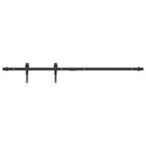 Vidaxx kit de suspension pour mini porte coulissante 122 cm acier au carbone noir