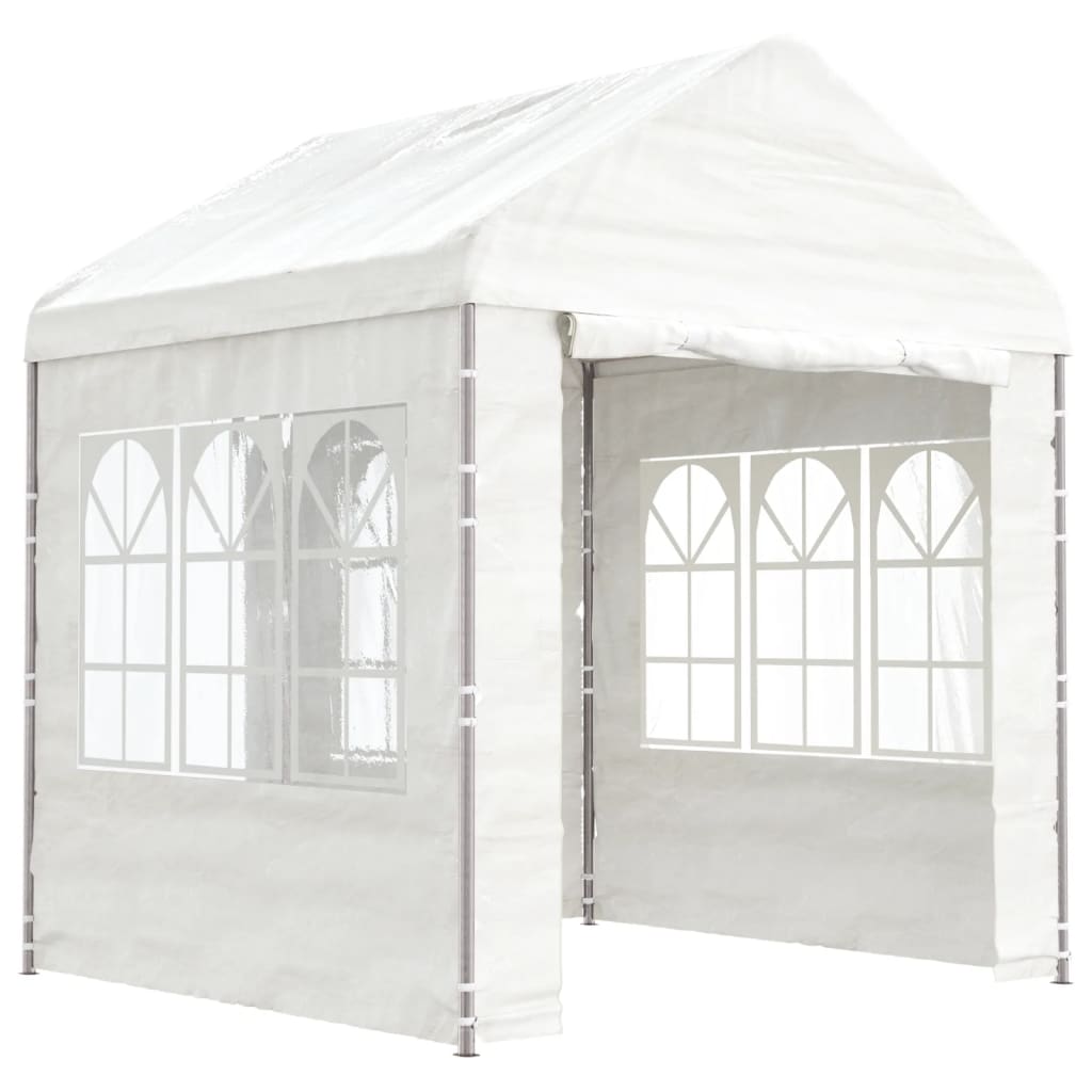 Vidaxl Arbor con techo 2.28x2.23x2.69 M polietileno blanco