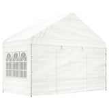 Tonnelle Vidaxx avec toit 4,08x2,23x3,22 m polyéthylène blanc