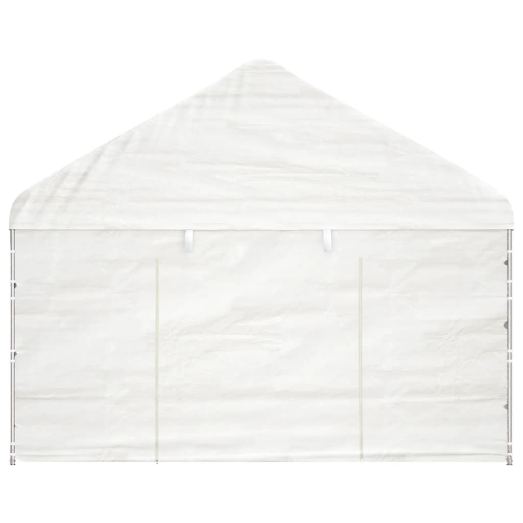 Tonnelle Vidaxx avec toit 4,08x2,23x3,22 m polyéthylène blanc