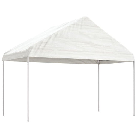 Tonnelle Vidaxx avec toit 4,08x2,23x3,22 m polyéthylène blanc
