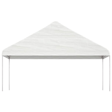VidaXL Gazebo avec toit 5,88x2,23x3,75 m polyéthylène blanc