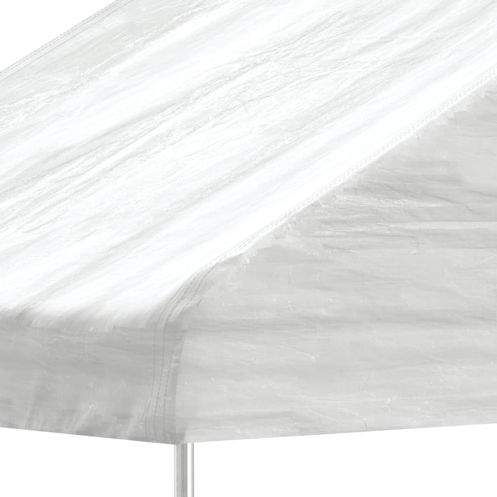 Vidaxl arbor with roof 5.88x2.23x3.75 m polyethylene white