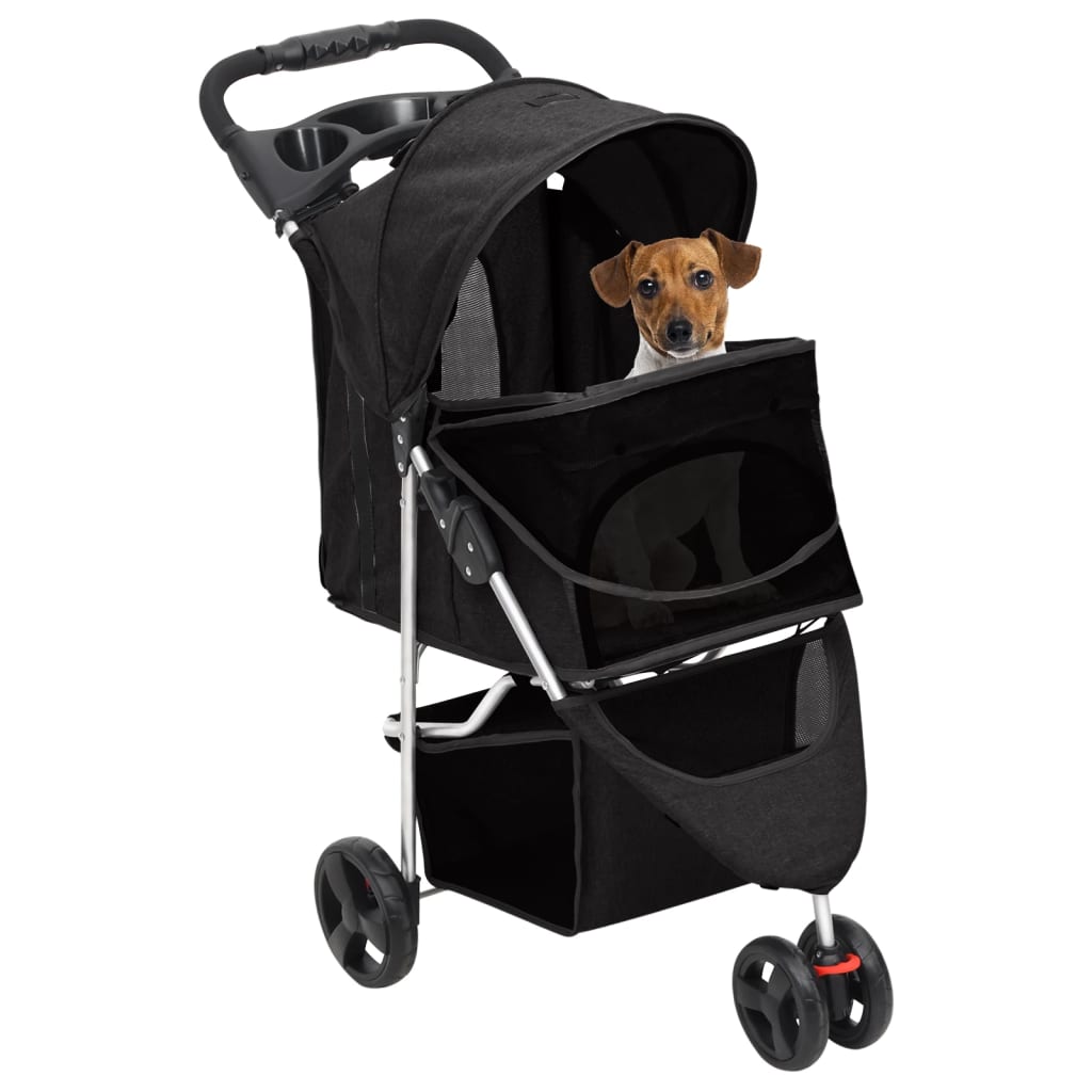 Vidaxl chien voiture pliable 80x46x98 cm Oxford tissu noir