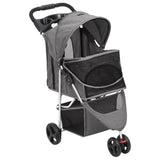 Vidaxl Dog Car zložljivo 80x46x98 cm Oxford tkanina siva