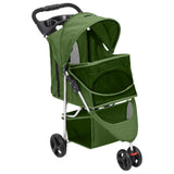 Vidaxx poussette pliable pour chien 80x46x98 cm tissu oxford vert