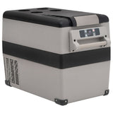 VidaXL Glacière avec poignée et adaptateur 55 L PP PE noir et gris