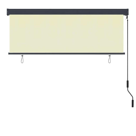Vidaxl rolgordijn met gordijnen crème 180 x 250 cm stof en aluminium