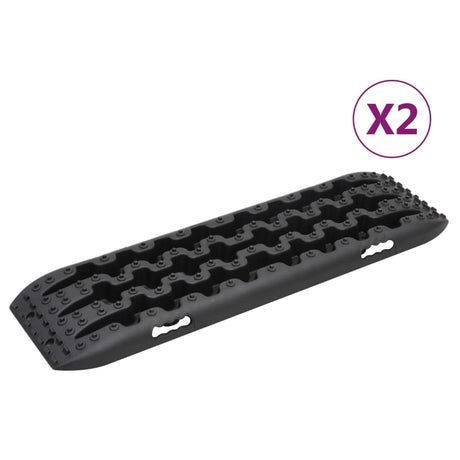 Vidaxx plaques de préhension 2 pcs 106x30,5x7 cm nylon noir