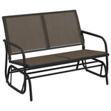 Vidaxx canapé coulissant de jardin 120,5x76x86,5 cm feuille textile et acier marron
