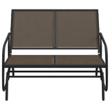 Vidaxx canapé coulissant de jardin 120,5x76x86,5 cm feuille textile et acier marron