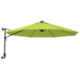 Vidaxl Wall Parasol 290 cm de manzana verde