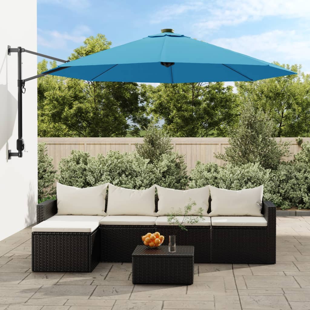 Vidaxl Wall Parasol 290 cm de azul mar