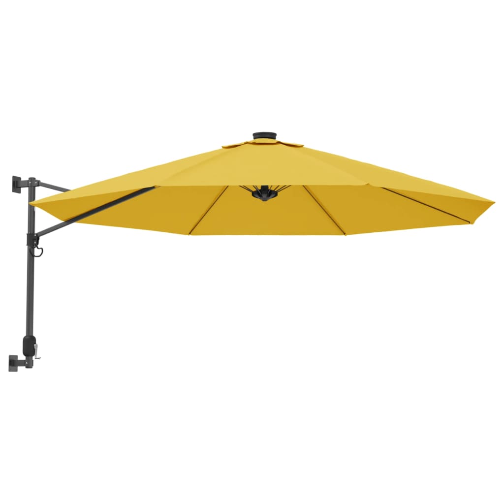 Vidaxl Wall Parasol 290 cm żółty