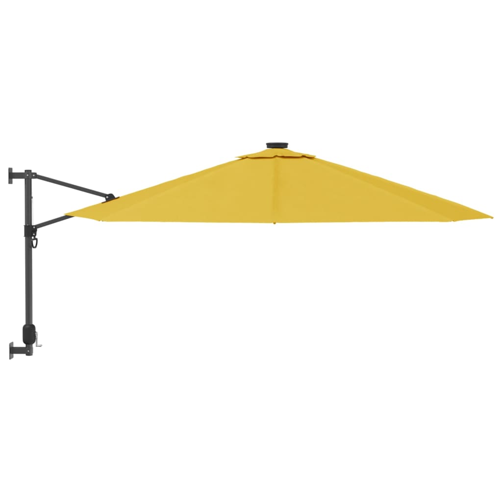 Vidaxl Wall Parasol 290 cm żółty