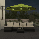 Parasol de pared Vidaxl con LED de 290 cm de manzana verde