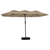 VidaXL Parasol double 449x245 cm taupe