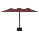 Vidaxx parasol double toit 449x245 cm bordeaux