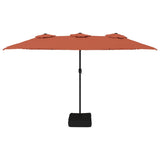 Vidaxx parasol double toit 449x245 cm couleur terre cuite
