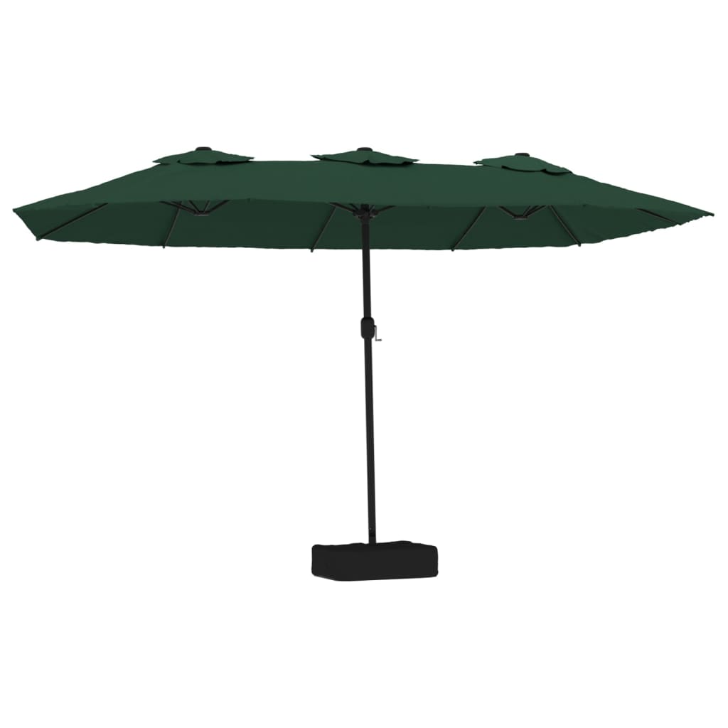Vidaxx parasol double toit avec LED 449x245 cm vert